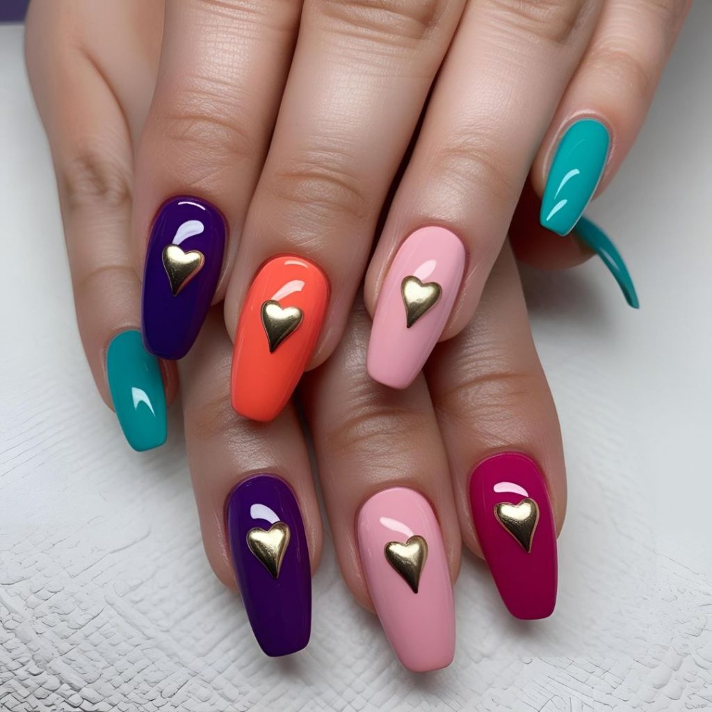 28. Multi-Tone Heart Tips
