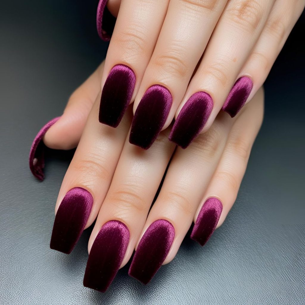 31. Velvet French Tips