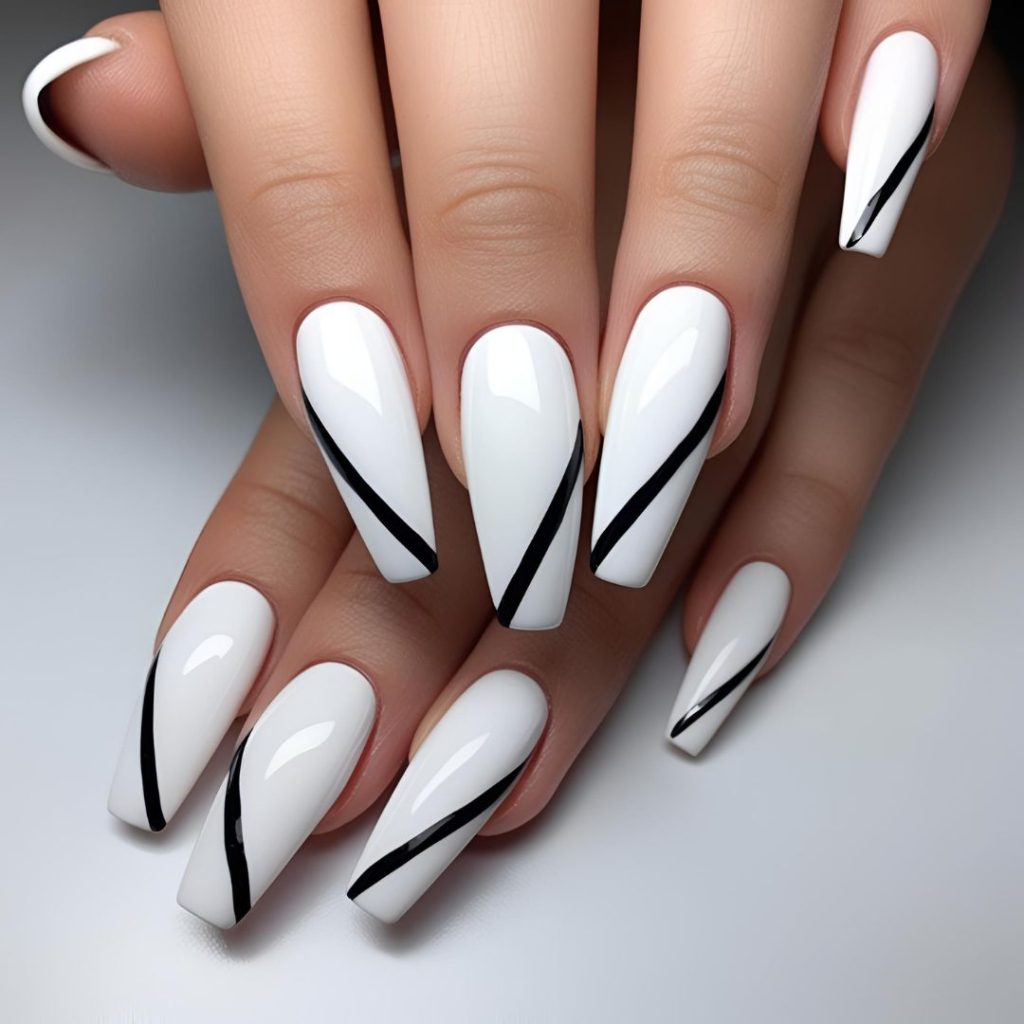 14. Diagonal French Tips