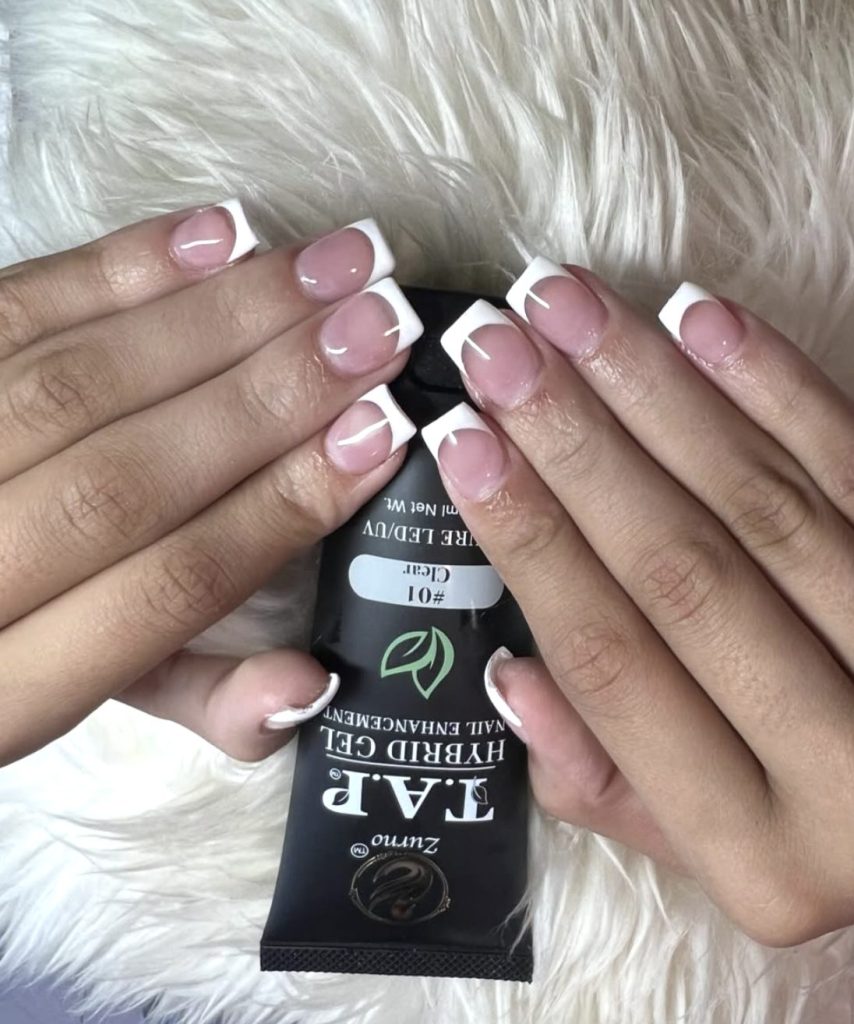 French Tip Nails Square Toes