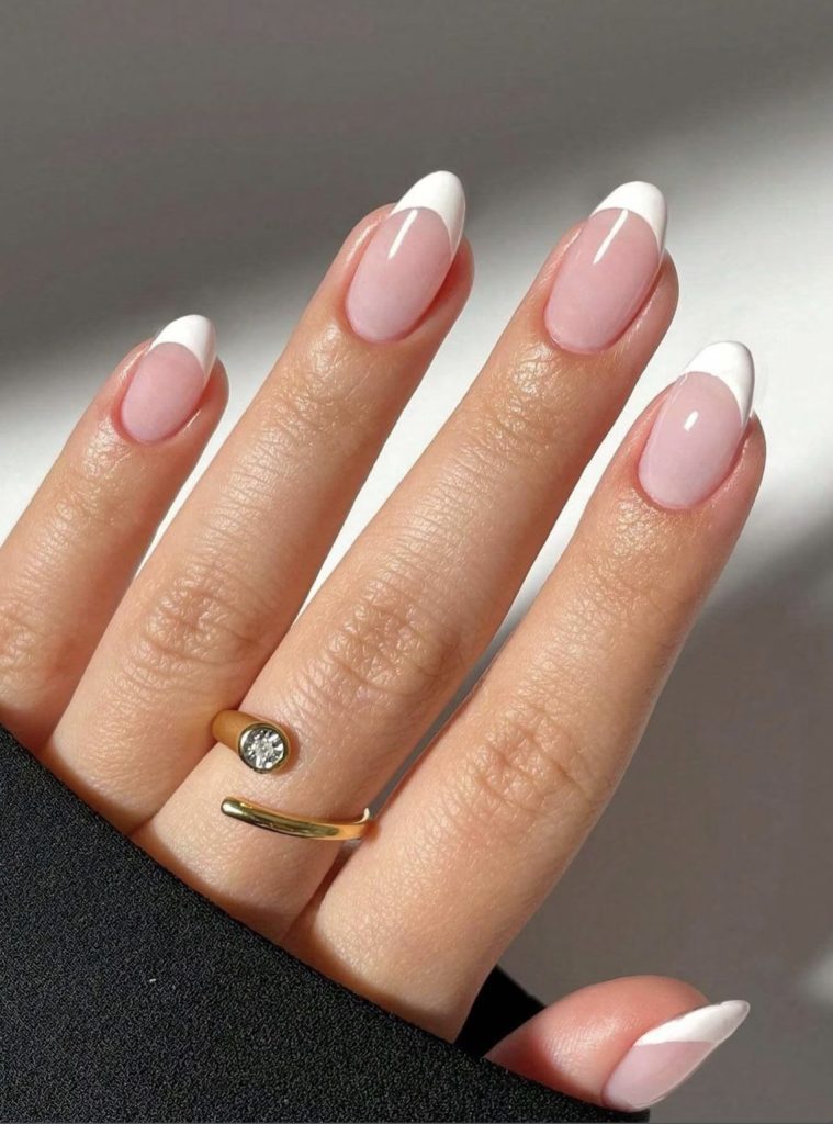 Classic White French Manicure